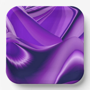 Purple Flower Rainbow Dreams Paper Plate