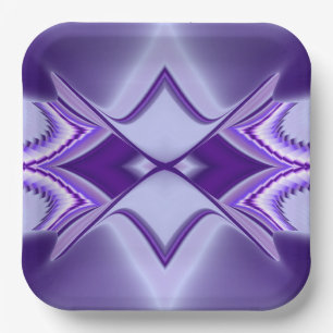 Purple Flower Rainbow Dreams Paper Plate