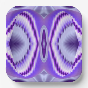 Purple Flower Rainbow Dreams Paper Plate