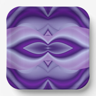 Purple Flower Rainbow Dreams Paper Plate
