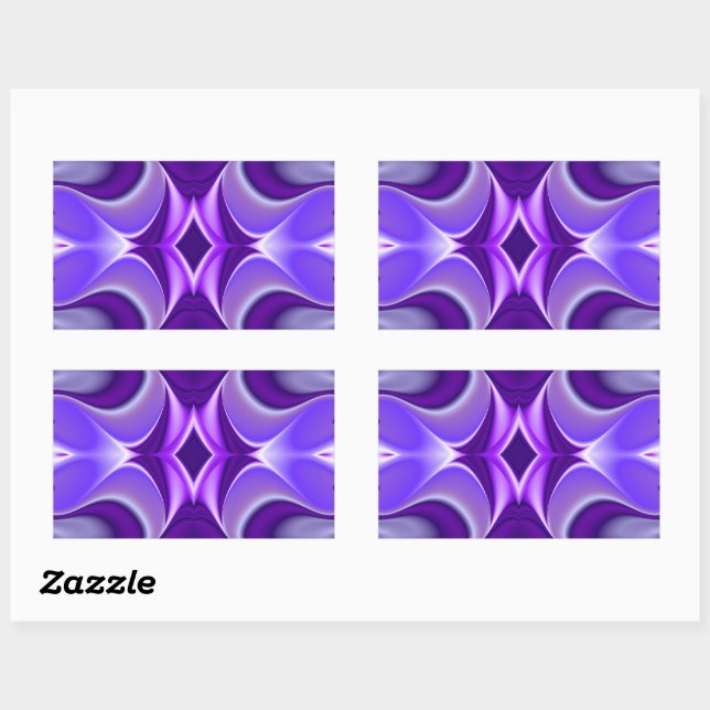 Purple Flower Rainbow Dreams Rectangular Sticker (Sheet)