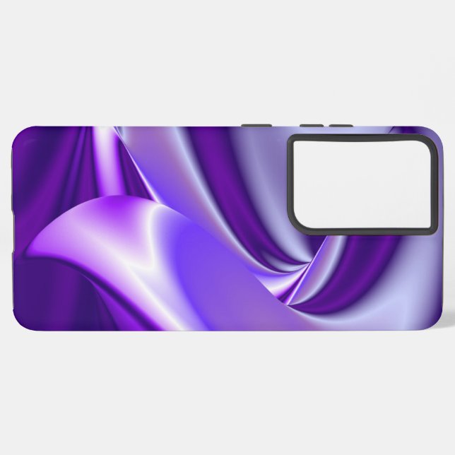 Purple Flower Rainbow Dreams Samsung Galaxy S21+ Case (Back Horizontal)