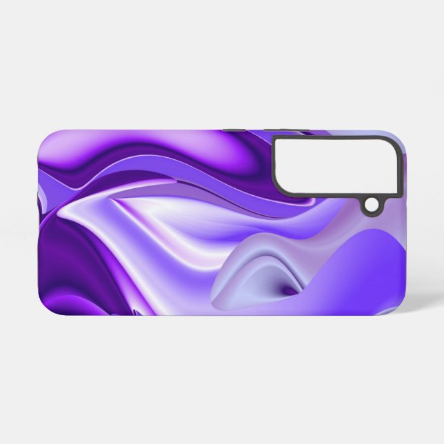 Purple Flower Rainbow Dreams Samsung Galaxy S22 Case (Back Horizontal)