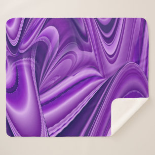 Purple Flower Rainbow Dreams Sherpa Blanket