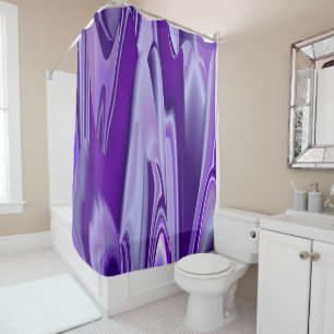 Purple Flower Rainbow Dreams Shower Curtain