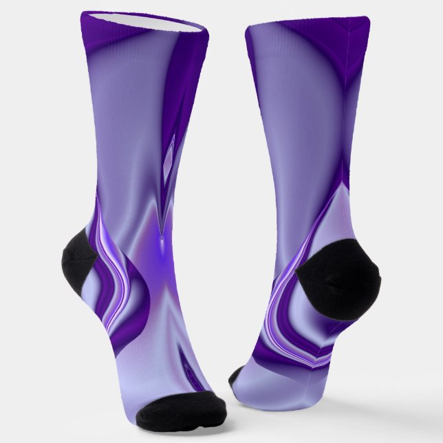 Purple Flower Rainbow Dreams Socks (Angled)