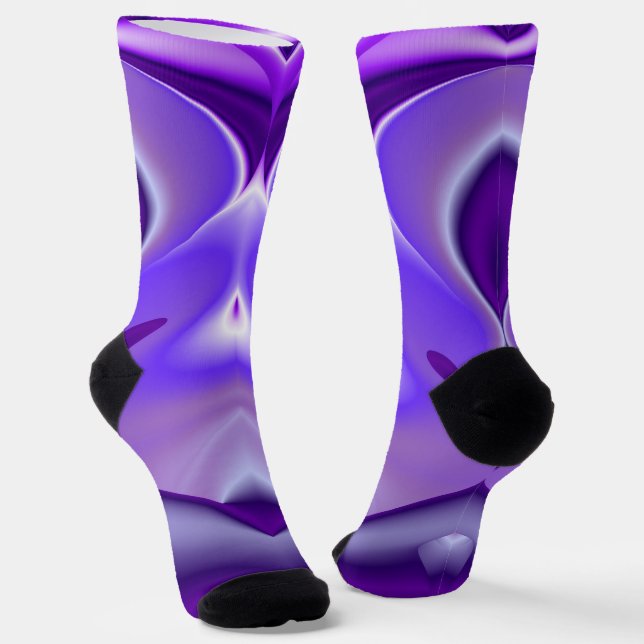 Purple Flower Rainbow Dreams Socks (Angled)