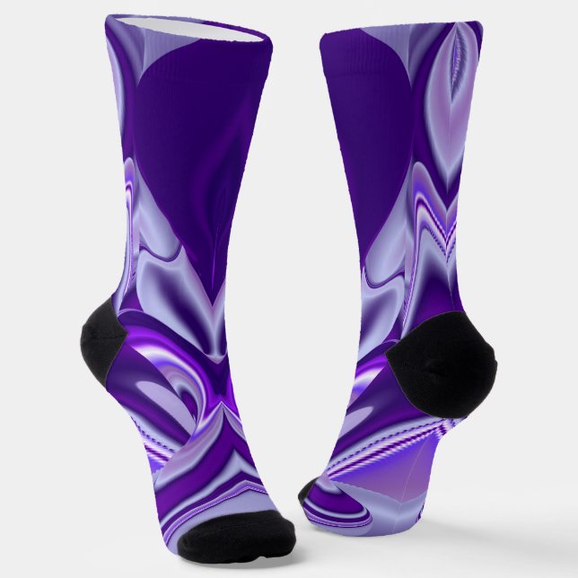 Purple Flower Rainbow Dreams Socks (Angled)