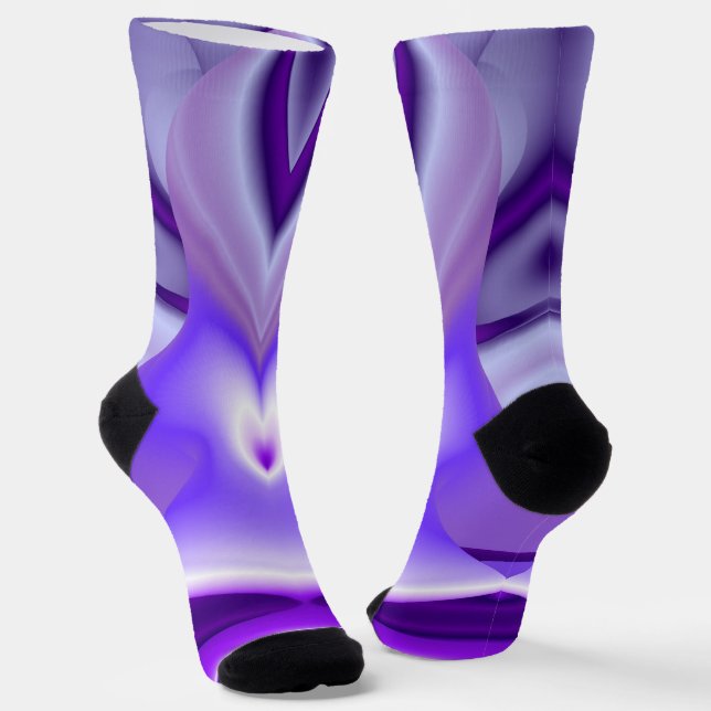 Purple Flower Rainbow Dreams Socks (Angled)