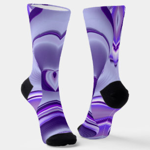 Purple Flower Rainbow Dreams Socks