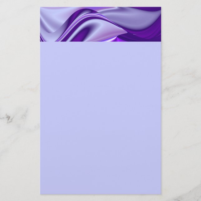 Purple Flower Rainbow Dreams Stationery (Front)