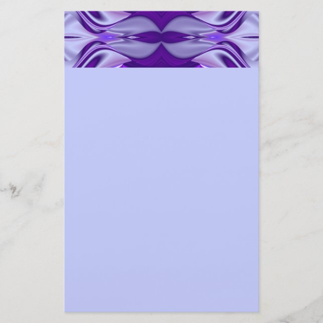 Purple Flower Rainbow Dreams Stationery (Front)