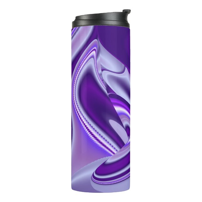 Purple Flower Rainbow Dreams Thermal Tumbler (Rotated Left)