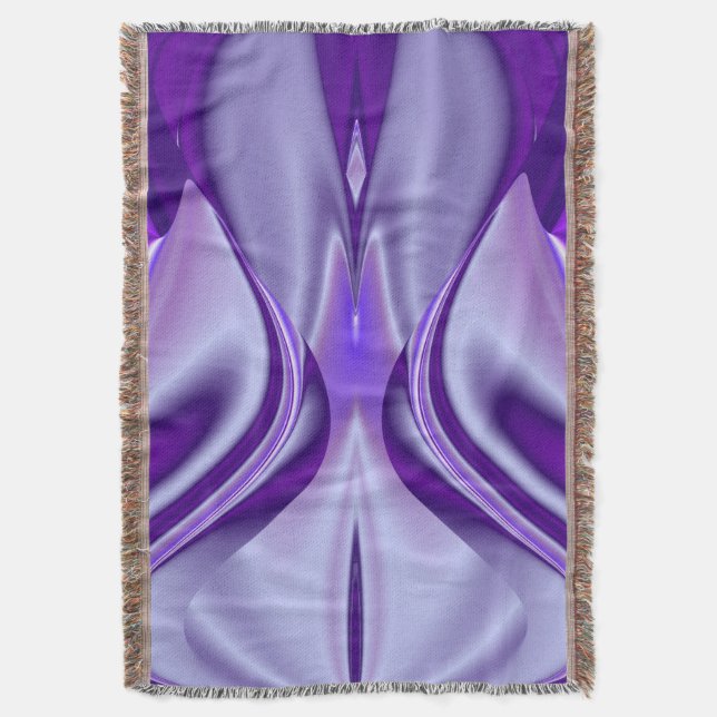 Purple Flower Rainbow Dreams Throw Blanket (Front Vertical)