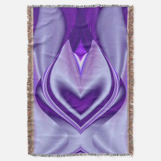 Purple Flower Rainbow Dreams Throw Blanket (Front Vertical)