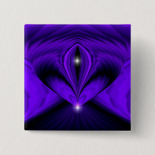Purple Flower Rainbow Dreams, Two Stars 15 Cm Square Badge