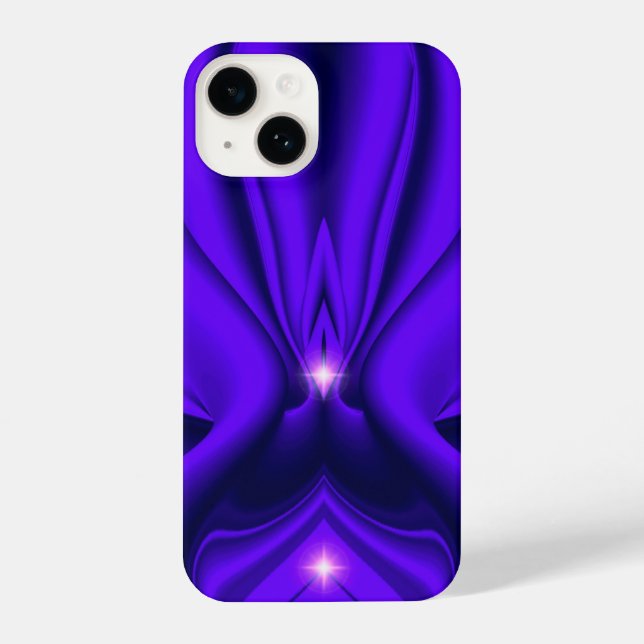 Purple Flower Rainbow Dreams Two Stars iPhone Case (Back)