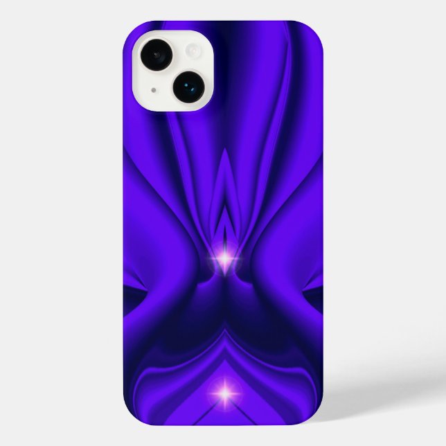 Purple Flower Rainbow Dreams Two Stars iPhone Case (Back)