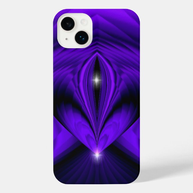 Purple Flower Rainbow Dreams Two Stars iPhone Case (Back)