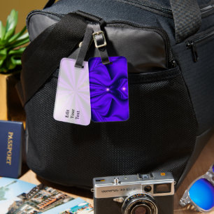 Purple Flower Rainbow Dreams , Two Stars Luggage Tag