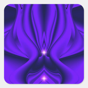 Purple Flower Rainbow Dreams, Two Stars Square Sticker