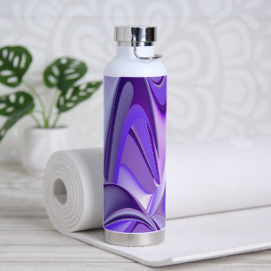 Purple Flower Rainbow Dreams Water Bottle