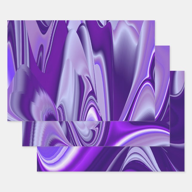 Purple Flower Rainbow Dreams Wrapping Paper Sheet (Set)