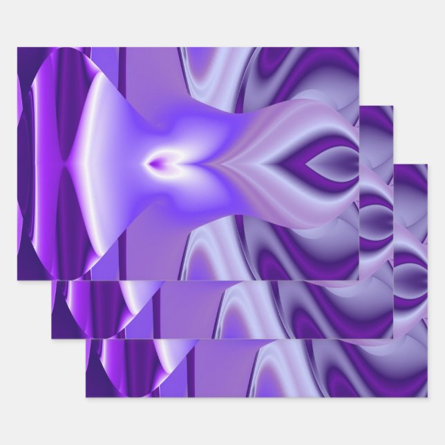 Purple Flower Rainbow Dreams Wrapping Paper Sheet (Set)