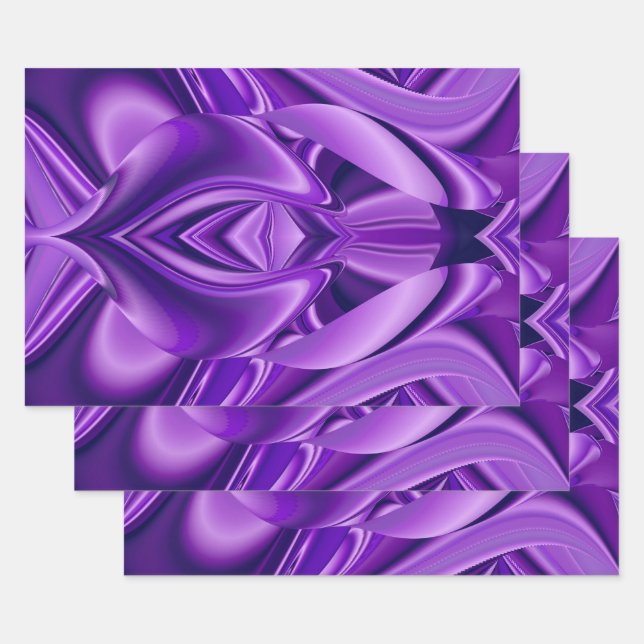 Purple Flower Rainbow Dreams Wrapping Paper Sheet (Set)