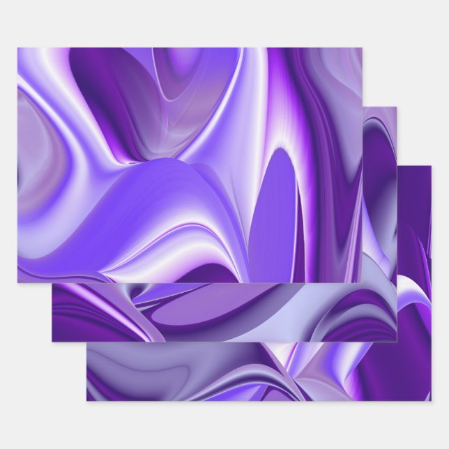 Purple Flower Rainbow Dreams Wrapping Paper Sheet (Set)