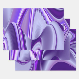 Purple Flower Rainbow Dreams Wrapping Paper Sheet