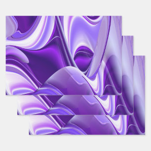 Purple Flower Rainbow Dreams Wrapping Paper Sheet