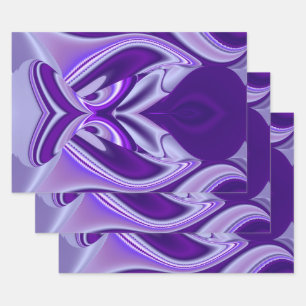 Purple Flower Rainbow Dreams Wrapping Paper Sheet