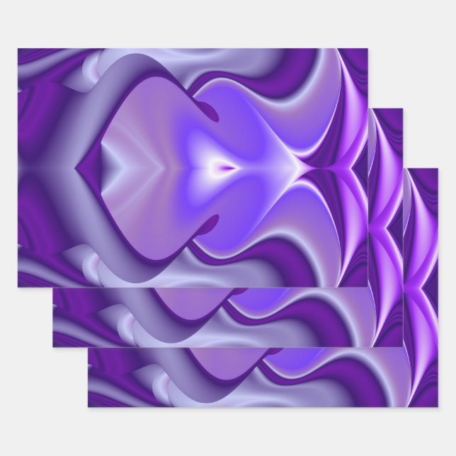 Purple Flower Rainbow Dreams Wrapping Paper Sheet (Set)