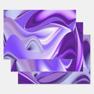 Purple Flower Rainbow Dreams Wrapping Paper Sheet