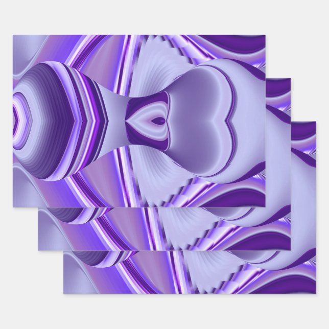 Purple Flower Rainbow Dreams Wrapping Paper Sheet (Set)