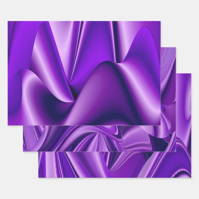 Purple Flower Rainbow Dreams Wrapping Paper Sheet (Set)