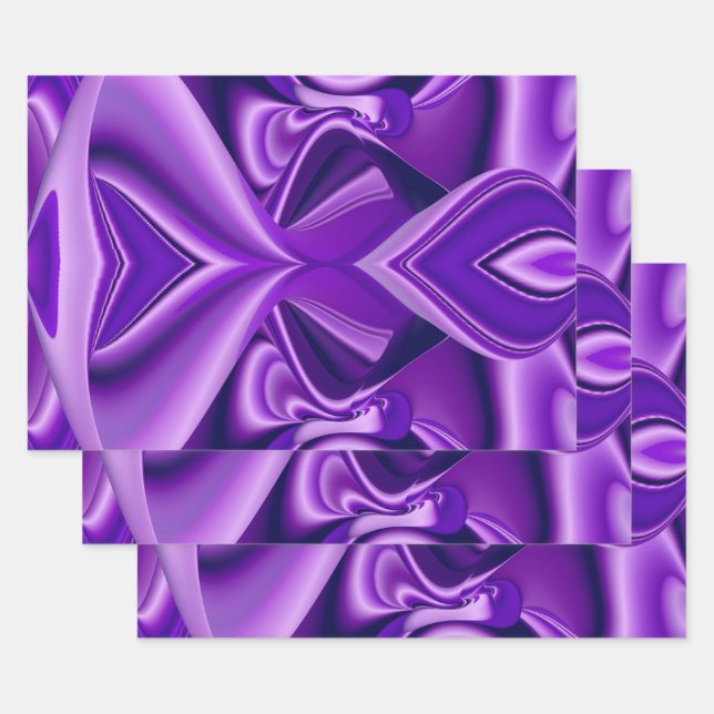 Purple Flower Rainbow Dreams Wrapping Paper Sheet (Set)