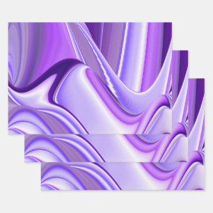 Purple Flower Rainbow Dreams Wrapping Paper Sheet