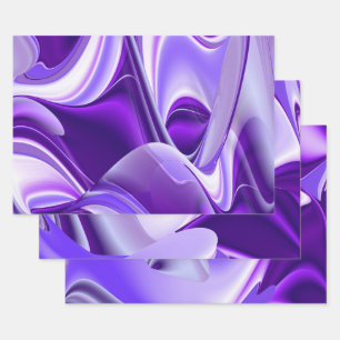 Purple Flower Rainbow Dreams Wrapping Paper Sheet