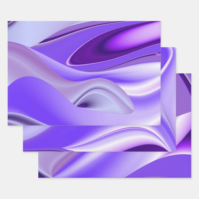 Purple Flower Rainbow Dreams Wrapping Paper Sheet (Set)