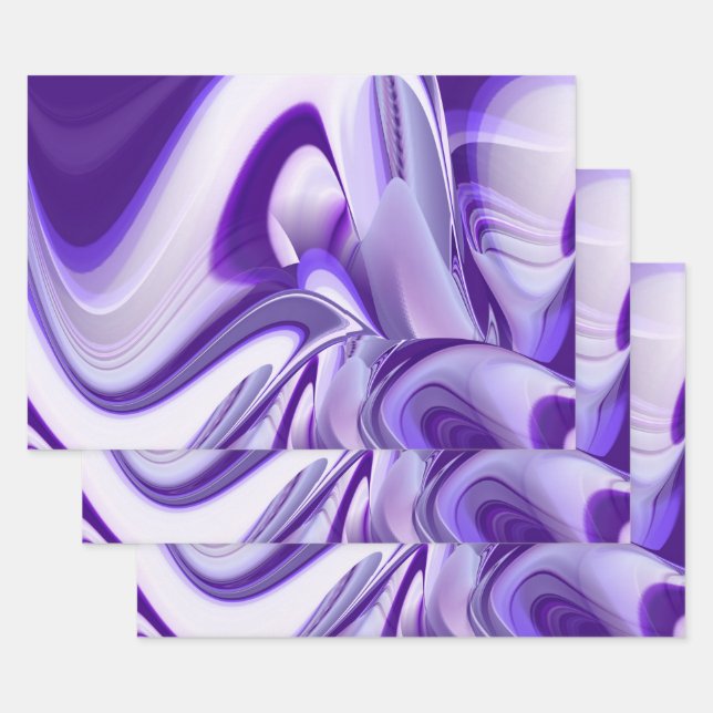 Purple Flower Rainbow Dreams Wrapping Paper Sheet (Set)
