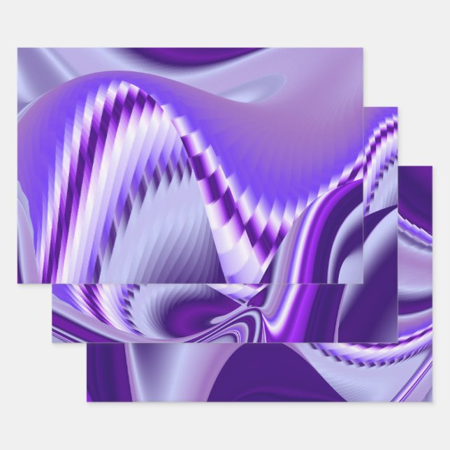 Purple Flower Rainbow Dreams Wrapping Paper Sheet (Set)