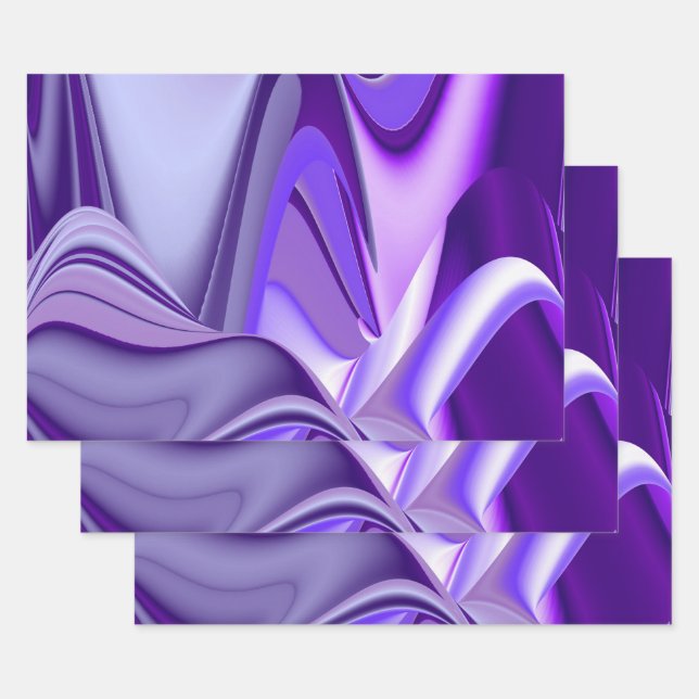 Purple Flower Rainbow Dreams Wrapping Paper Sheet (Set)