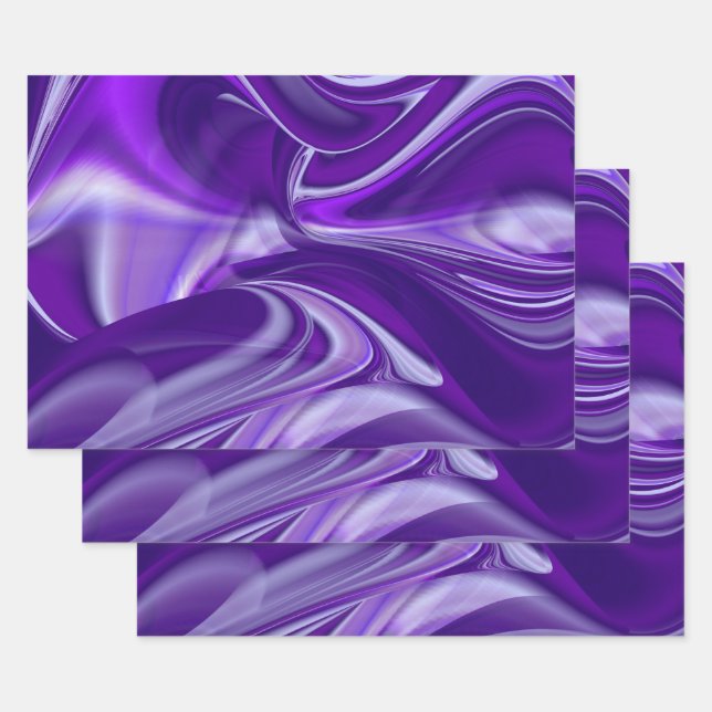 Purple Flower Rainbow Dreams Wrapping Paper Sheet (Set)