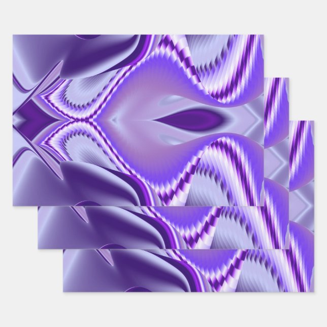 Purple Flower Rainbow Dreams Wrapping Paper Sheet (Set)