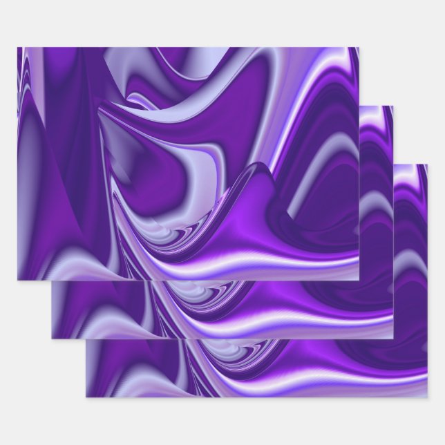 Purple Flower Rainbow Dreams Wrapping Paper Sheet (Set)