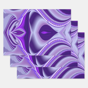 Purple Flower Rainbow Dreams Wrapping Paper Sheet