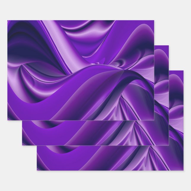 Purple Flower Rainbow Dreams Wrapping Paper Sheet (Set)