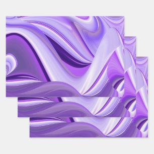 Purple Flower Rainbow Dreams Wrapping Paper Sheet